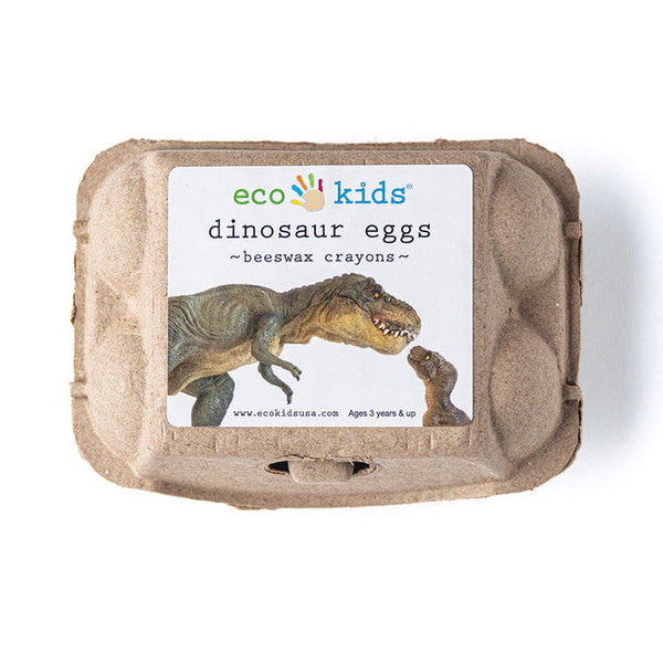 🦕 Non-Toxic Beeswax Crayons – Dinosaur Egg Set