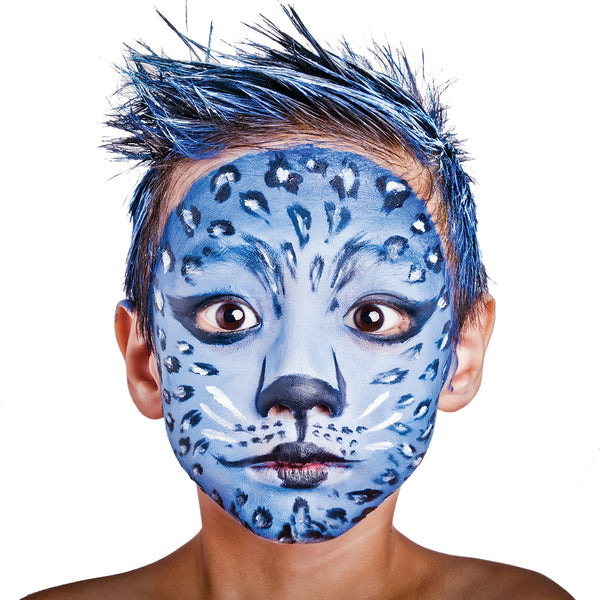 Close-up of Eco-Kids face paint colours showing bold and pastel shades
