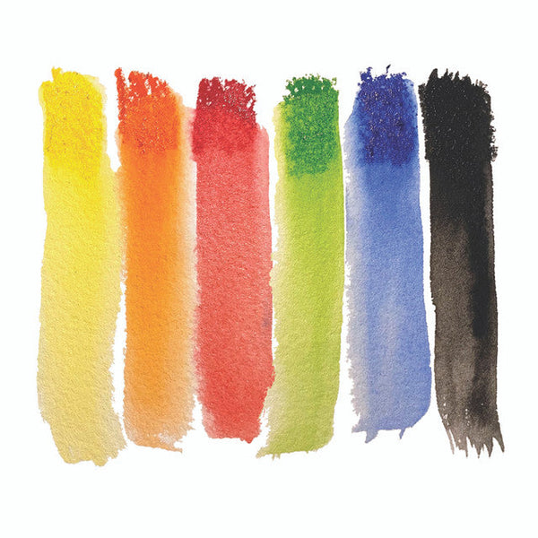 Close-up of extra large watercolor pencils showing vibrant color range for kids art