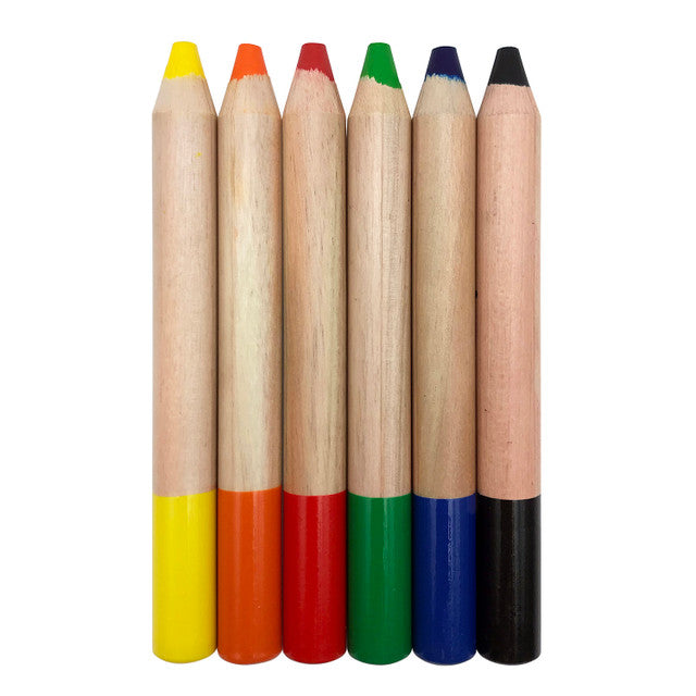 Watercolor pencil art created by a child using wet brush technique on paper
