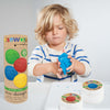 Eco-Dough gluten free 4-pack tube laid flat showing all four colour jars