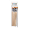 Pack of paintbrushes with a clear plastic sleeve on a white background