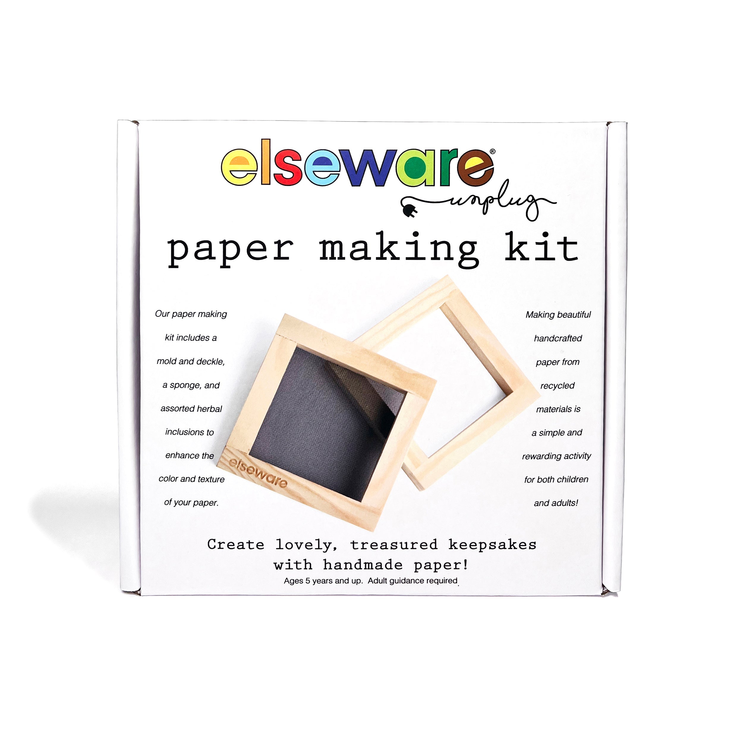 elseware paper making kit packaging on a white background