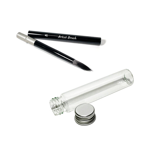 Travel watercolor set packaged inside a reusable silicone bag, ready for outdoor adventures