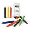 Triangle non-toxic beeswax crayons set of 8 in reusable cardboard tube by elseware unplug