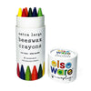 Elseware Unplug extra large beeswax crayons in reusable cardboard tube on white background