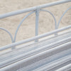 Close-up of the Elena Kids White Montessori Bookshelf showing rattan detail and white finish