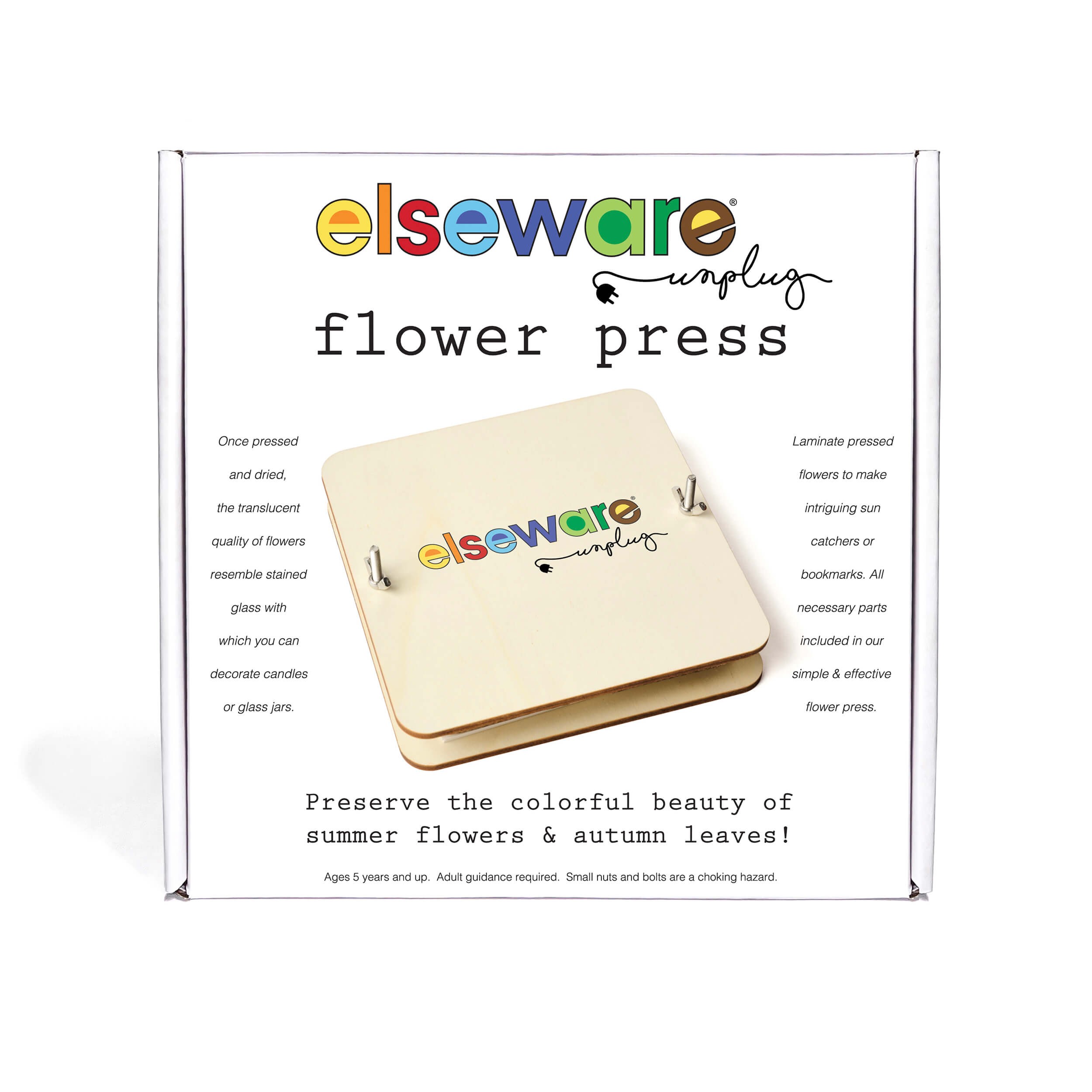 elseware flower press packaging on a white background
