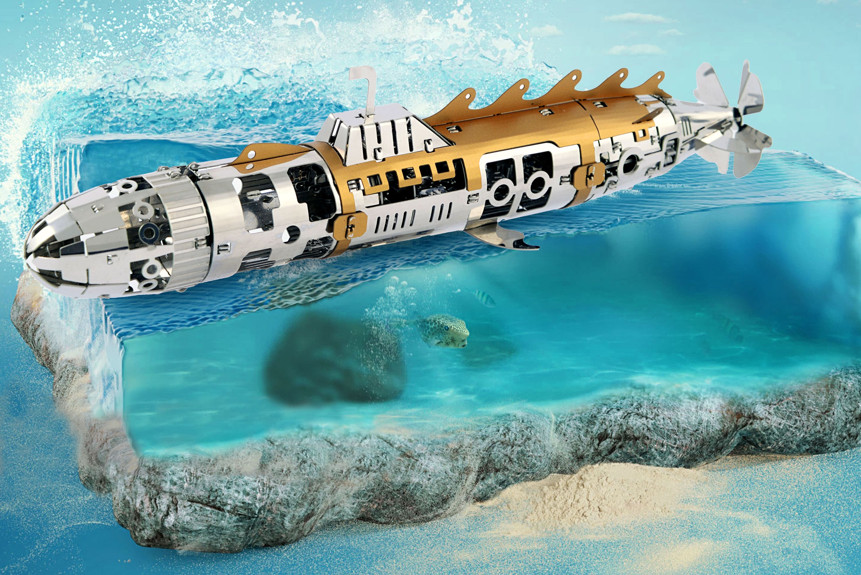 Elusive Nautilus Submarine Mechanical Model Kit