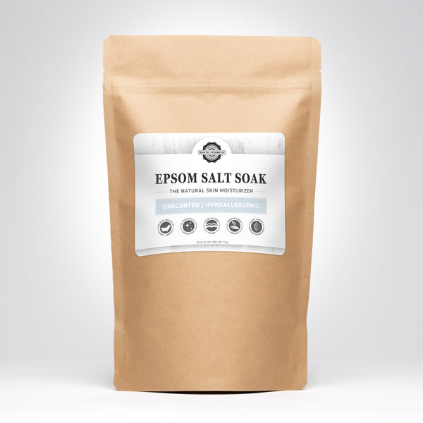 Rustic Strength Unscented Epsom Salt Soak 2 lb bag — pure magnesium sulphate, fragrance-free bath soak