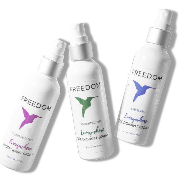 Freedom Natural Deodorant Spray – 2oz Travel Size, TSA Approved