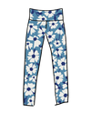 High rise extra long leggings in Moody Blooms wintery floral print by Thunderpants USA