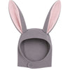 Gray Bunny Bonnet with lop ears made from soft cotton