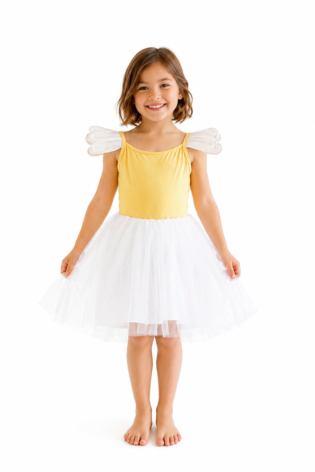 Child wearing the Yellow Fairy Tutu for imaginative play