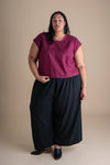 Sustainable Linen Weekend Pants in Graphite - Comfortable Wide Leg, Gender Neutral, Made in USA