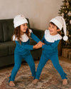 Jade Holiday Elf Pajama Costume for kids with hat and collar