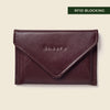 Mini Envelope Wallet With RFID protection - Burgundy