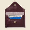 Mini Envelope Wallet With RFID protection - Burgundy