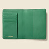 Leather Passport Wallet with RFID - Green