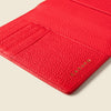 Leather Passport Wallet with RFID - Red