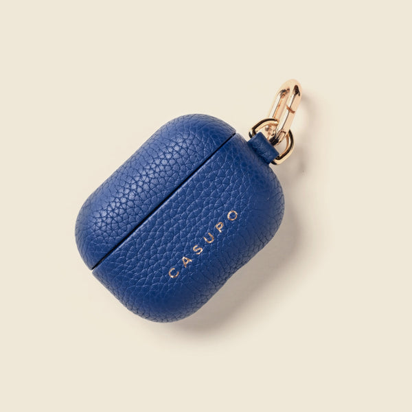 Leather Airpod Case - Cobalt