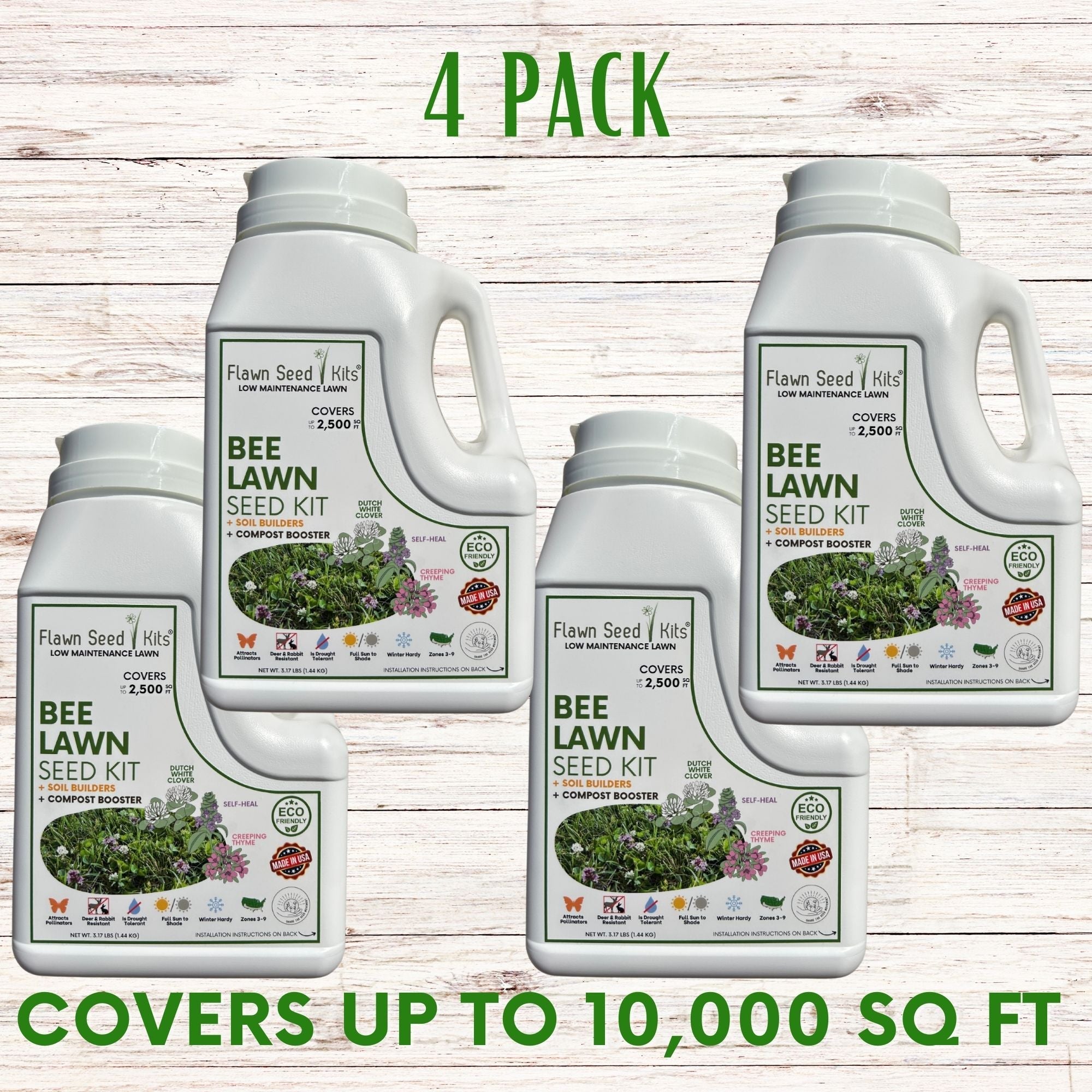 Bee Lawn Seed Kit - Easy Spread Shaker: Create Your Vibrant, Pollinator-Friendly Oasis