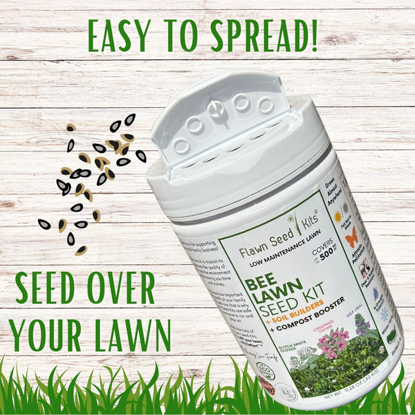 Bee Lawn Seed Kit - Easy Spread Shaker: Create Your Vibrant, Pollinator-Friendly Oasis