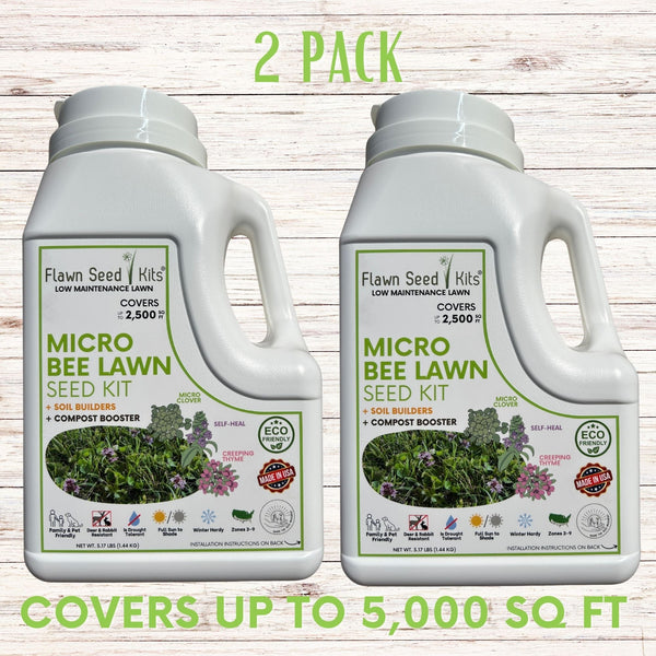 Micro Bee Lawn Seed Mixture - Easy Spread Shaker: Your Low-Sting, Eco-Friendly Oasis
