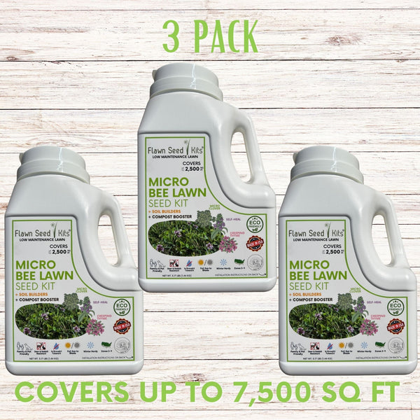 Micro Bee Lawn Seed Mixture - Easy Spread Shaker: Your Low-Sting, Eco-Friendly Oasis