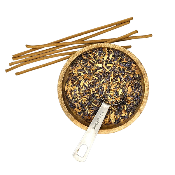 French lavender organic incense sticks displayed outside kraft box, showing 8-inch length
