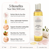 Organic anti-aging facial massage oil with apricot kernel oil and sweet almond oil for radiant skin