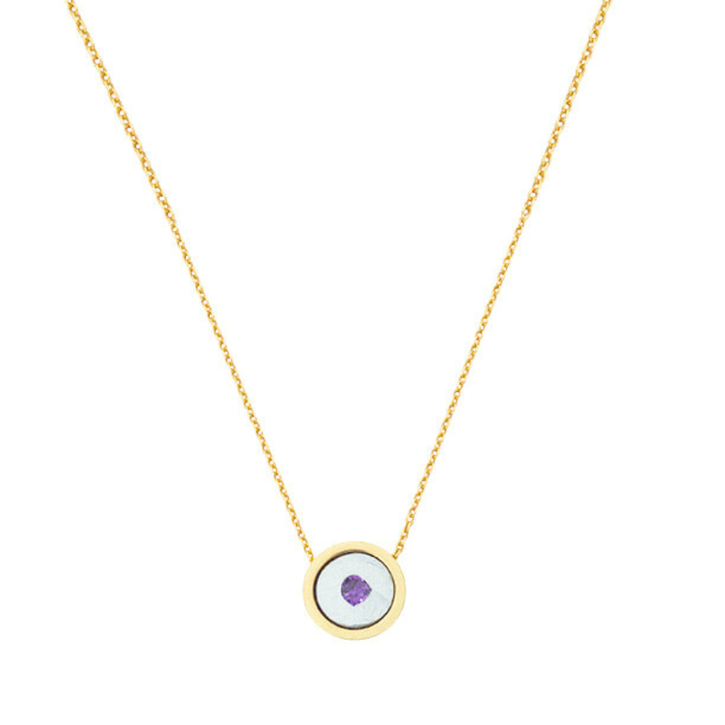 Discover your birthstone's magic! Ethical 14k Gold Necklace & Peacebomb Metal. Empower women, clear Laotian land. Sustainable jewelry with impact. Shop Article 22 now!