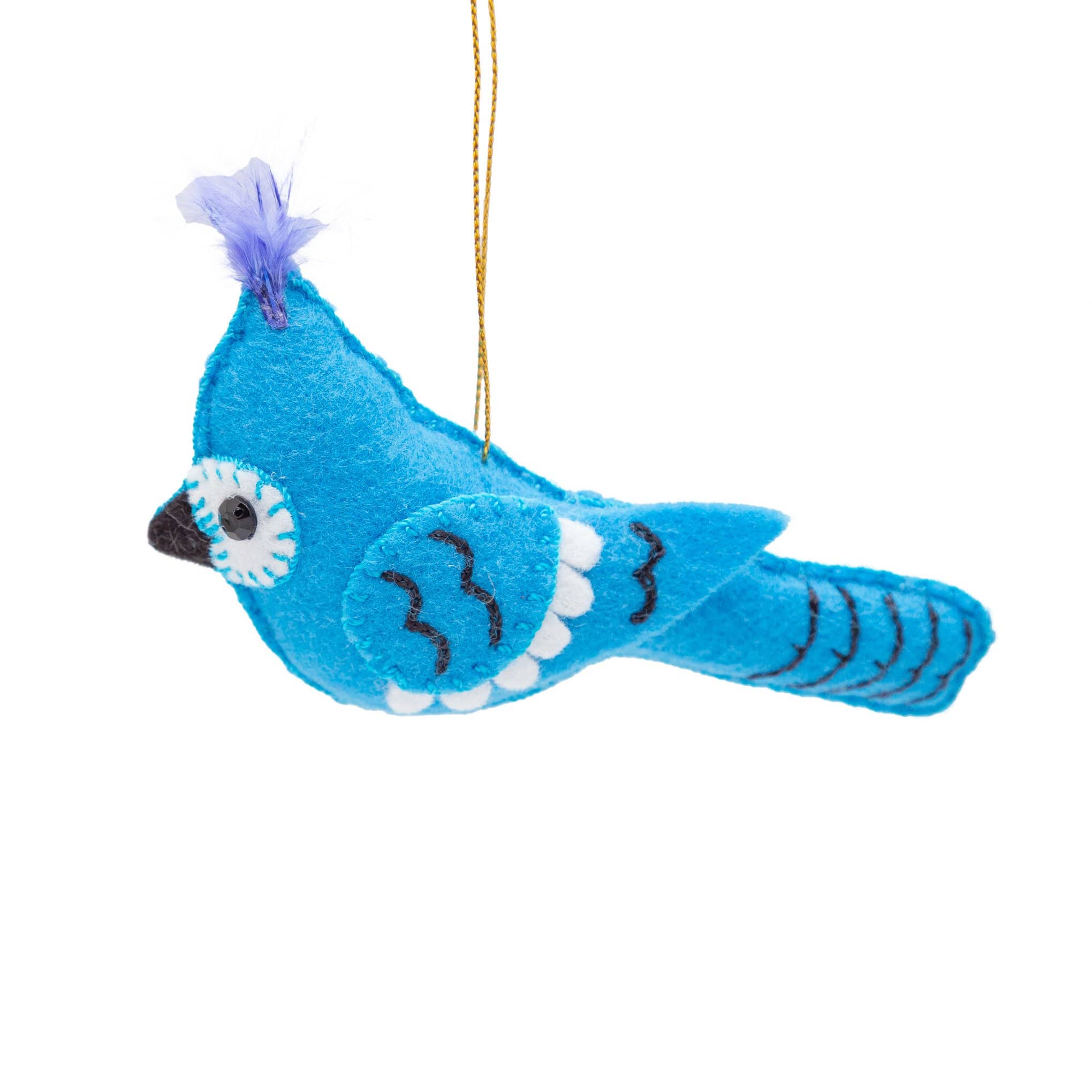 Add a touch of nature to your holiday decor with our adorable Felt Bluejay Ornament. Made from sustainable materials and featuring intricate embroidery, this ornament is the perfect addition to any Christmas tree. Order yours today!