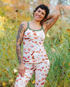 Thunderpants USA Field Study Cami with moth print — front view on model wearing size small