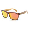 Joycoast Flash sunglasses in Zebrawood with polarized blue lenses, front view