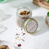 Butter Me Up Organics Calming Herbal Facial Steam in a 4 oz glass jar with dried botanicals