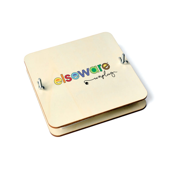 Wooden product with 'elseware' branding on a white background