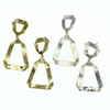 Folded Ribbon Stud Earrings in gold-plated recycled brass by Fair Anita