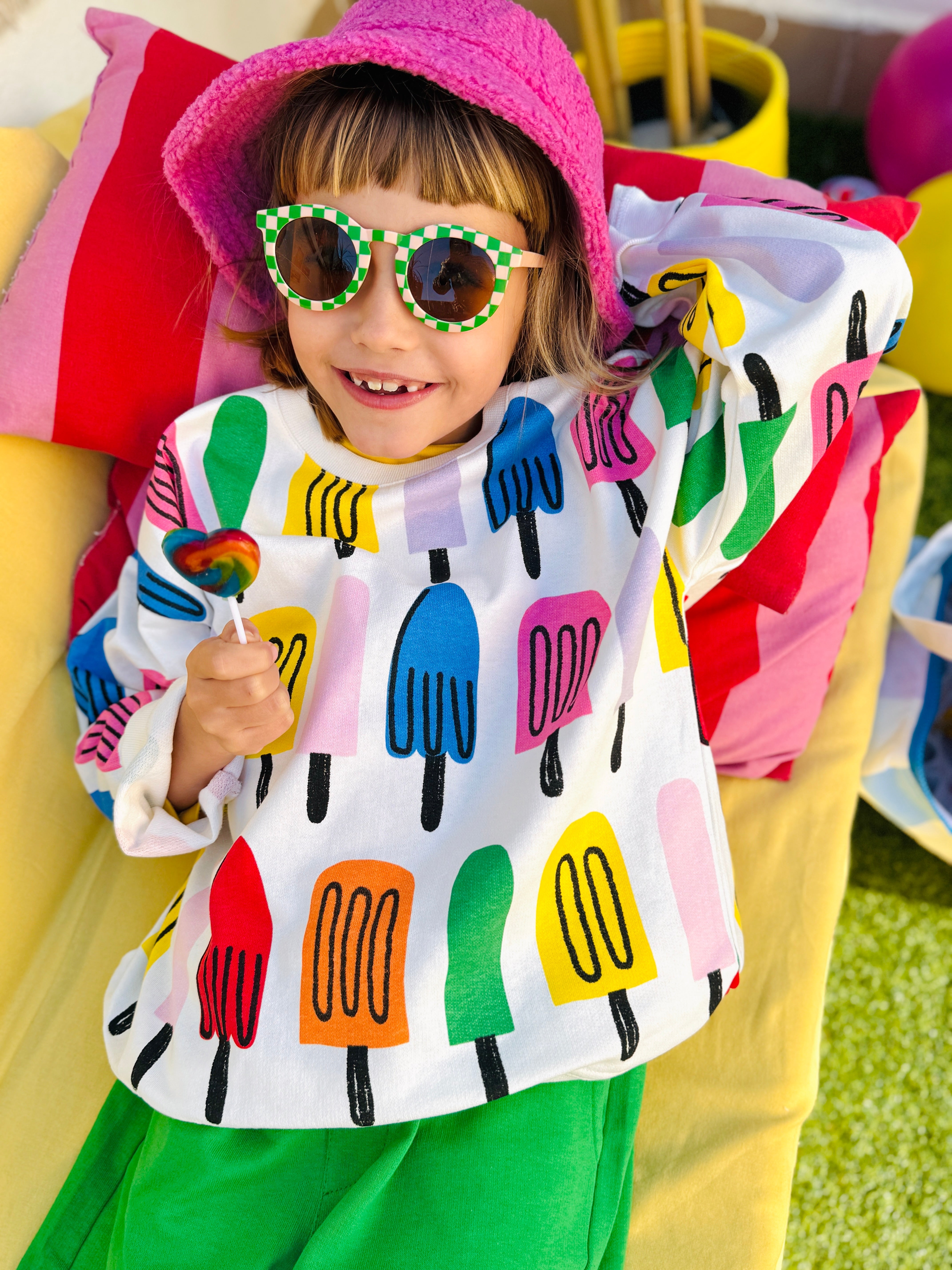 Recycled Cotton Ice Pop Kid Sweatshirt