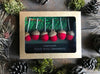 House of Moss felted wool acorn ornaments, set of 6, ready for holiday decoration