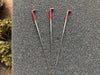 Close view of 36-gauge triangle felting needles for needle felting wool roving