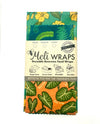 Beeswax Wrap Variety Pack in Hawaiiana print, set of 3 reusable wraps