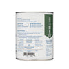 Back label of Meliora Gentle Home Cleaning Scrub Powder canister showing full ingredient list