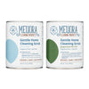 Meliora Gentle Home Cleaning Scrub Powder set with both unscented and peppermint tea tree canisters