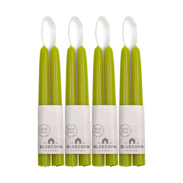 Hand-Dipped Beeswax Taper Candles - Bulk 4-Pair Bundle