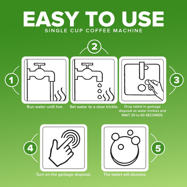 Garbage Disposal Cleaner Deodorizer Tablets Heavy Duty, Odor Eliminator, Degreaser, Dissolves Organic Waste