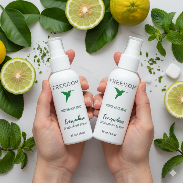 Freedom Natural Deodorant Spray – 2oz Travel Size, TSA Approved