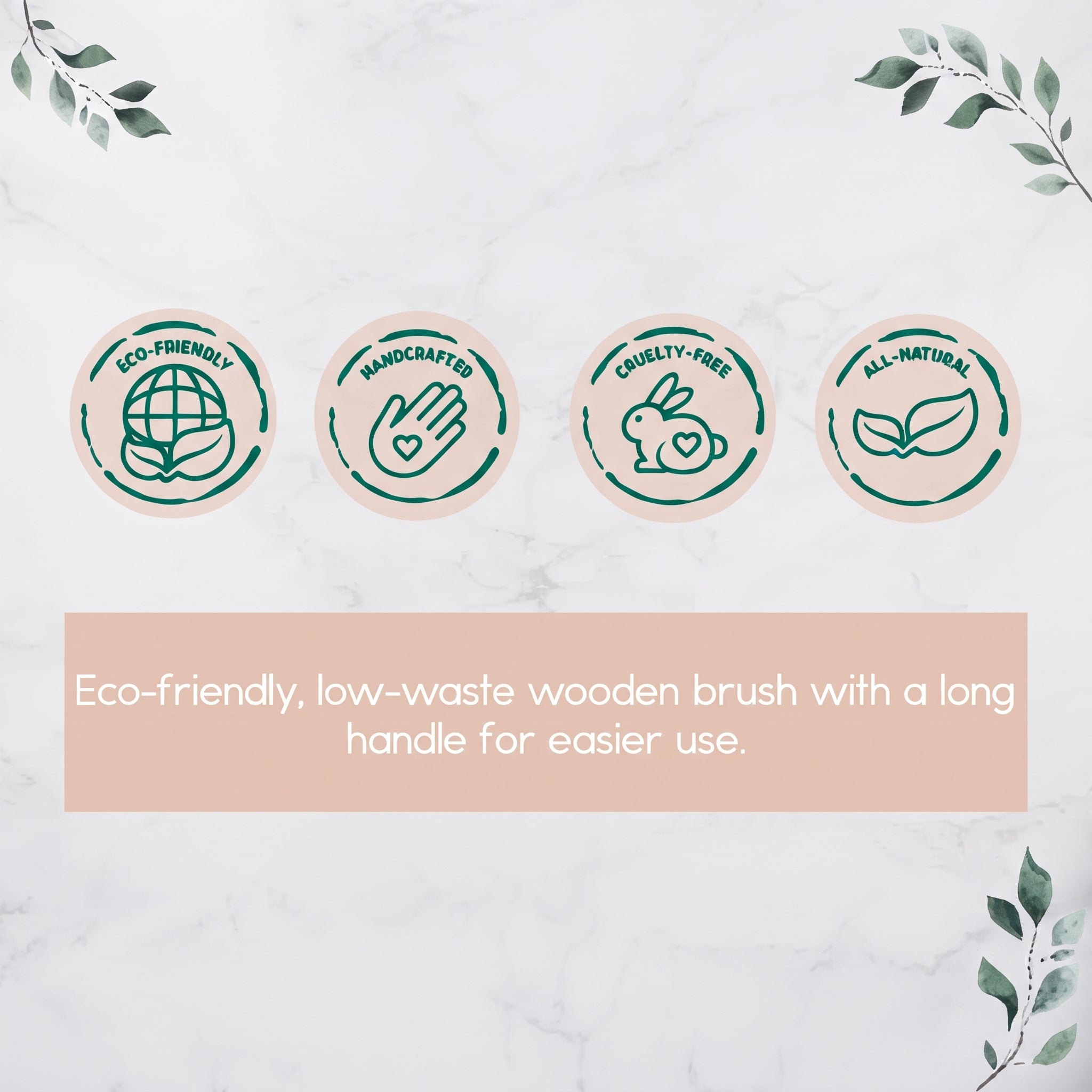 Natural Boar Bristle Bath & Body Massage Brush – Wooden Long Handle
