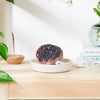 Handcrafted organic geode bath bomb with pink Himalayan salt and natural mica shimmer by Butter Me Up Organics