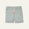 Seaqual Recycled Polyester Blue Gingham Kid Swim Trunks